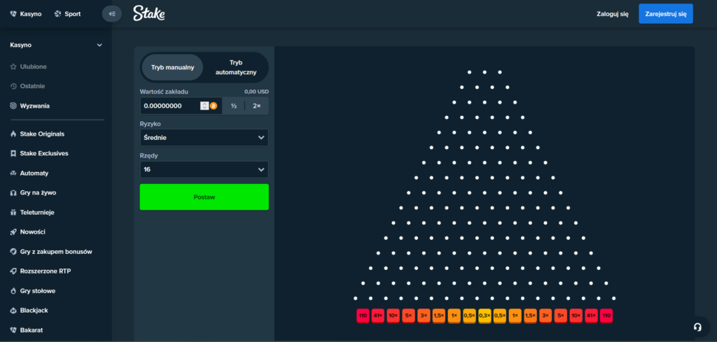 Na czym polega gra Plinko Stake?